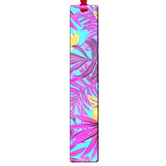 Tropical Greens Pink Leaves Large Book Marks