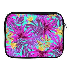 Tropical Greens Pink Leaves Apple Ipad 2/3/4 Zipper Cases by HermanTelo