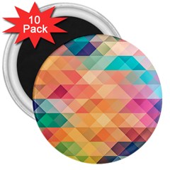 Texture Triangle 3  Magnets (10 Pack)  by HermanTelo