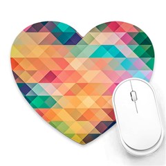 Texture Triangle Heart Mousepads