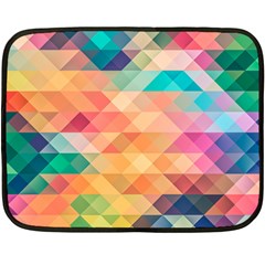 Texture Triangle Double Sided Fleece Blanket (mini)  by HermanTelo