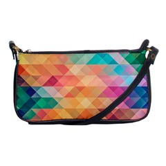 Texture Triangle Shoulder Clutch Bag