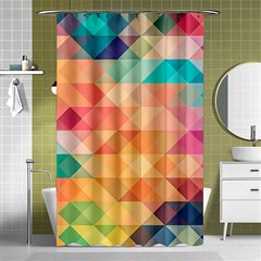 Texture Triangle Shower Curtain 48  X 72  (small) 