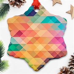 Texture Triangle Snowflake Ornament (two Sides)