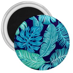 Tropical Greens Leaves Banana 3  Magnets by HermanTelo