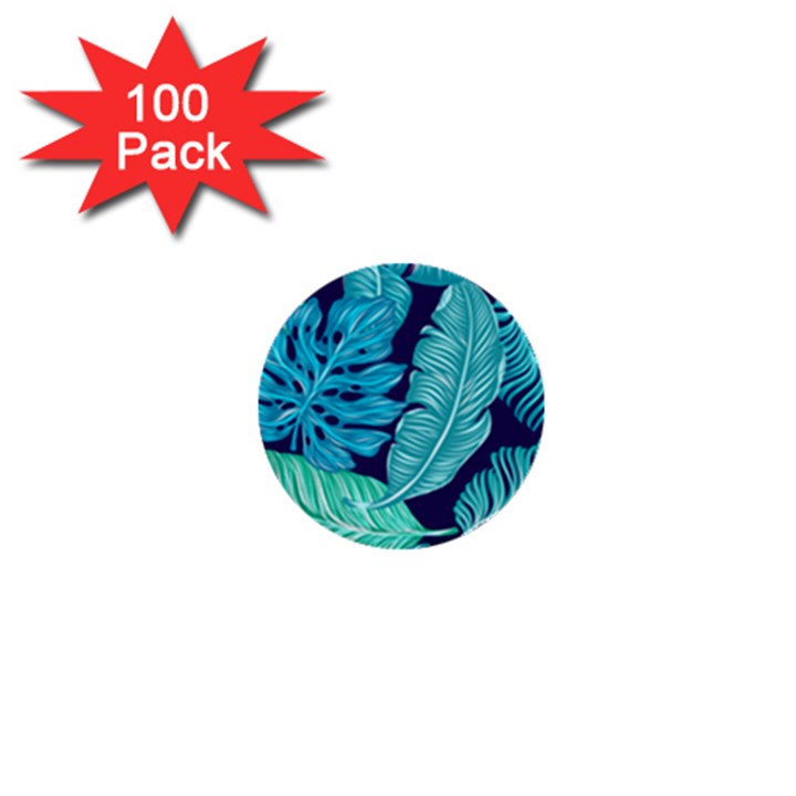 Tropical Greens Leaves Banana 1  Mini Buttons (100 pack) 