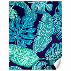 Tropical Greens Leaves Banana Canvas 12  X 16 