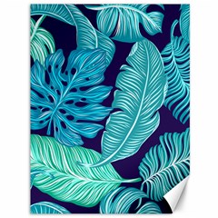 Tropical Greens Leaves Banana Canvas 36  X 48 