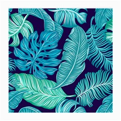 Tropical Greens Leaves Banana Medium Glasses Cloth by HermanTelo