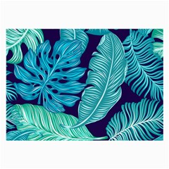 Tropical Greens Leaves Banana Large Glasses Cloth by HermanTelo