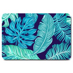 Tropical Greens Leaves Banana Large Doormat  by HermanTelo