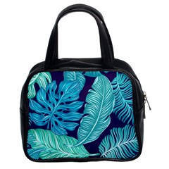 Tropical Greens Leaves Banana Classic Handbag (two Sides) by HermanTelo