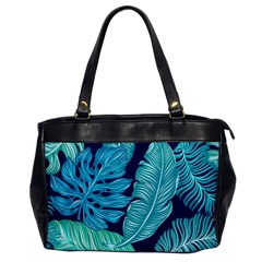 Tropical Greens Leaves Banana Oversize Office Handbag