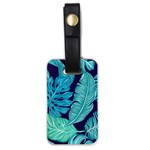 Tropical Greens Leaves Banana Luggage Tag (one side) Front