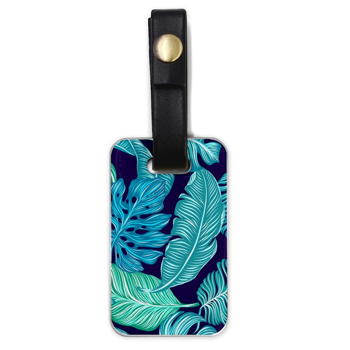 Tropical Greens Leaves Banana Luggage Tag (one side)