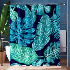 Tropical Greens Leaves Banana Shower Curtain 60  X 72  (medium) 