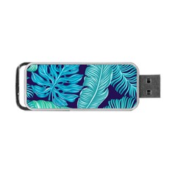 Tropical Greens Leaves Banana Portable Usb Flash (one Side)