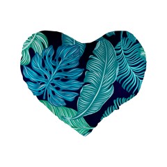 Tropical Greens Leaves Banana Standard 16  Premium Heart Shape Cushions