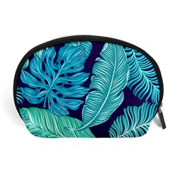 Tropical Greens Leaves Banana Accessory Pouch (large) by HermanTelo