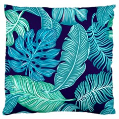 Tropical Greens Leaves Banana Standard Flano Cushion Case (one Side)