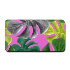 Tropical Greens Pink Leaf Medium Bar Mats by HermanTelo