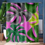 Tropical Greens Pink Leaf Shower Curtain 60  x 72  (Medium)  60 x72  Curtain