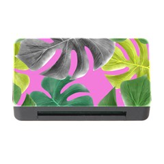 Tropical Greens Pink Leaf Memory Card Reader With Cf