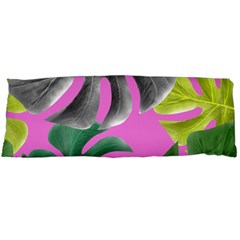 Tropical Greens Pink Leaf Body Pillow Case (dakimakura)