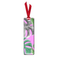 Tropical Greens Pink Leaf Small Book Marks by HermanTelo