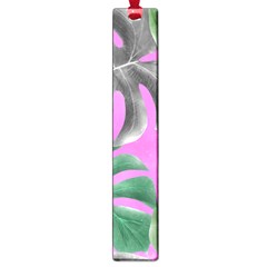 Tropical Greens Pink Leaf Large Book Marks