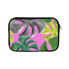 Tropical Greens Pink Leaf Apple Ipad Mini Zipper Cases by HermanTelo