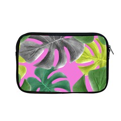 Tropical Greens Pink Leaf Apple Macbook Pro 13  Zipper Case