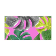 Tropical Greens Pink Leaf Yoga Headband by HermanTelo