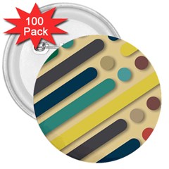 Vintage Desktop Color 3  Buttons (100 Pack)  by HermanTelo