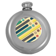 Vintage Desktop Color Round Hip Flask (5 Oz)