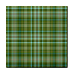 Vintage Green Plaid Tile Coasters by HermanTelo