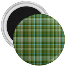 Vintage Green Plaid 3  Magnets by HermanTelo