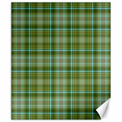 Vintage Green Plaid Canvas 20  X 24 