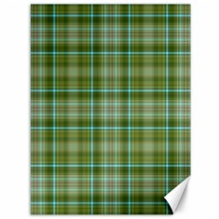 Vintage Green Plaid Canvas 36  X 48 