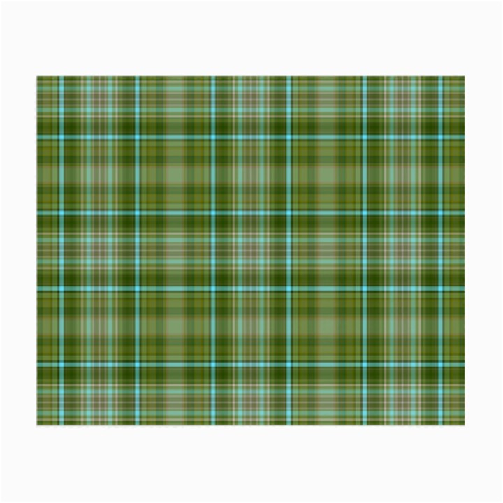 Vintage Green Plaid Small Glasses Cloth (2 Sides)