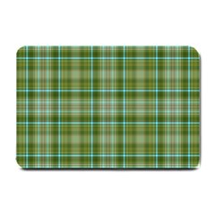 Vintage Green Plaid Small Doormat 