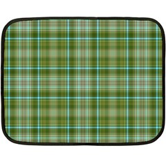 Vintage Green Plaid Double Sided Fleece Blanket (mini) 