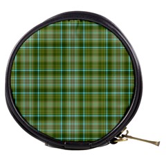 Vintage Green Plaid Mini Makeup Bag