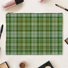 Vintage Green Plaid Cosmetic Bag (xl)