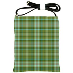 Vintage Green Plaid Shoulder Sling Bag