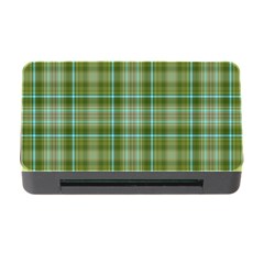 Vintage Green Plaid Memory Card Reader With Cf