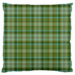 Vintage Green Plaid Large Cushion Case (two Sides) by HermanTelo