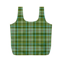 Vintage Green Plaid Full Print Recycle Bag (m) by HermanTelo