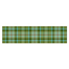 Vintage Green Plaid Satin Scarf (oblong)