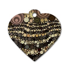 Vintage Style Dog Tag Heart (two Sides)